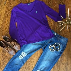 Ralph Lauren Sport V-neck Long Sleeve T-shirt